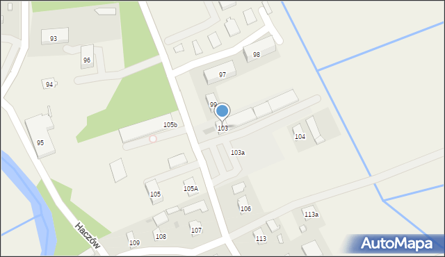 Haczów, Haczów, 103, mapa Haczów