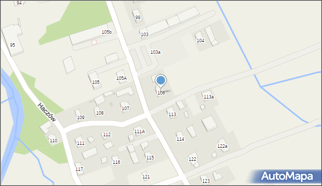 Haczów, Haczów, 106, mapa Haczów