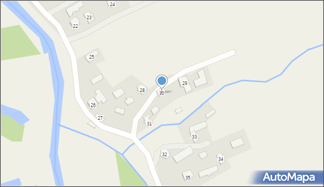 Haczów, Haczów, 30, mapa Haczów