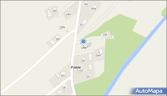 Haczów, Haczów, 335a, mapa Haczów