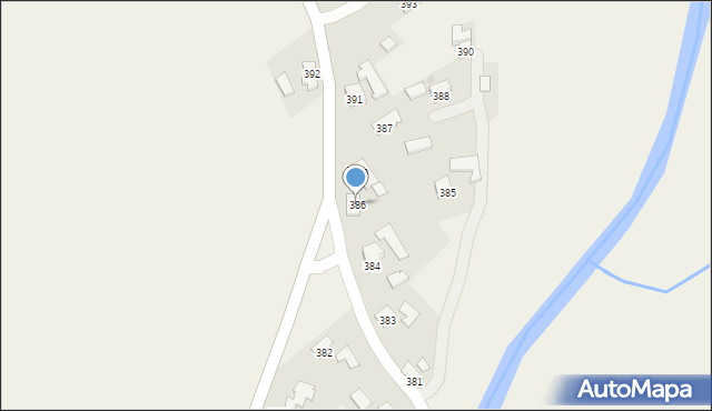 Haczów, Haczów, 386, mapa Haczów
