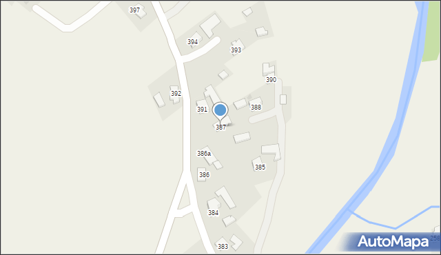 Haczów, Haczów, 387, mapa Haczów