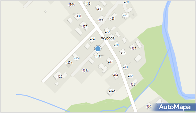 Haczów, Haczów, 418, mapa Haczów