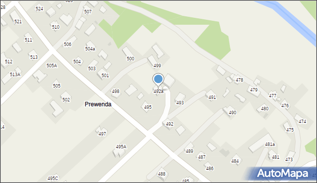 Haczów, Haczów, 492a, mapa Haczów