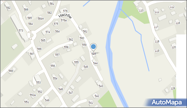 Haczów, Haczów, 545, mapa Haczów