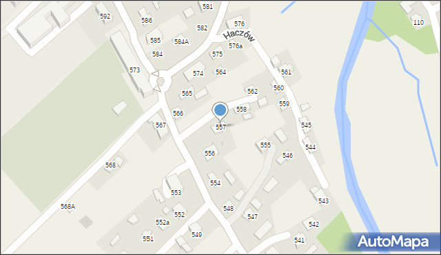 Haczów, Haczów, 557, mapa Haczów