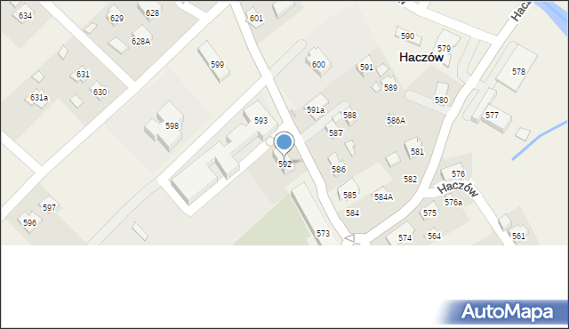 Haczów, Haczów, 592, mapa Haczów