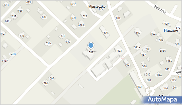 Haczów, Haczów, 598, mapa Haczów