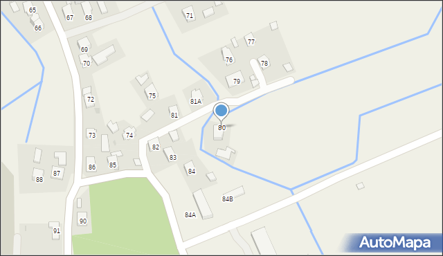 Haczów, Haczów, 80, mapa Haczów