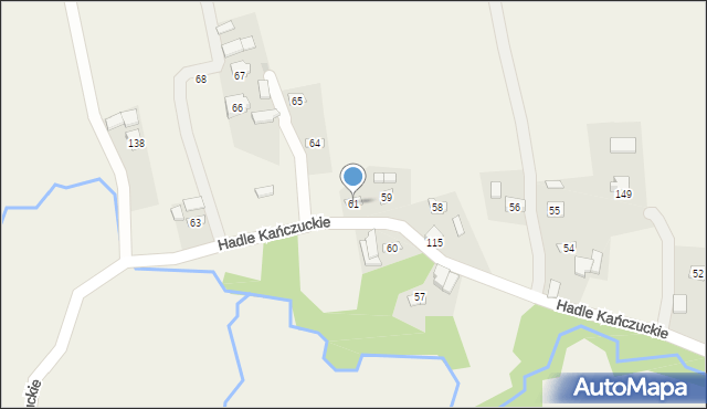 Hadle Kańczuckie, Hadle Kańczuckie, 61, mapa Hadle Kańczuckie