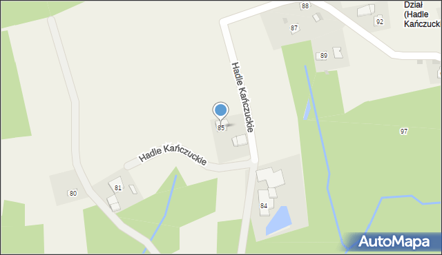 Hadle Kańczuckie, Hadle Kańczuckie, 85, mapa Hadle Kańczuckie