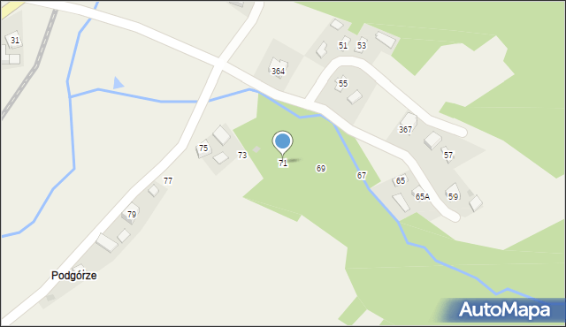 Hadle Szklarskie, Hadle Szklarskie, 71, mapa Hadle Szklarskie