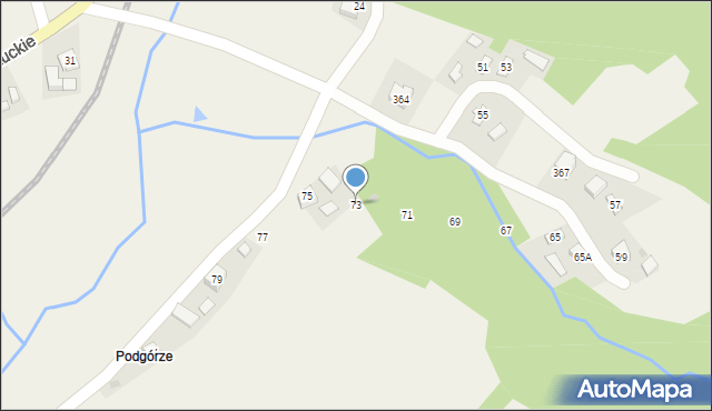 Hadle Szklarskie, Hadle Szklarskie, 73, mapa Hadle Szklarskie