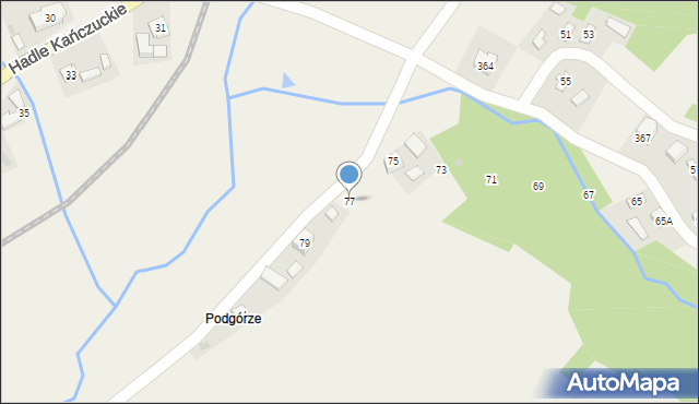 Hadle Szklarskie, Hadle Szklarskie, 77, mapa Hadle Szklarskie