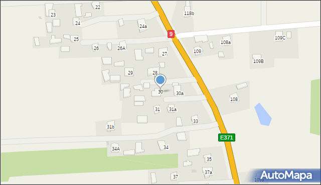 Hadykówka, Hadykówka, 30, mapa Hadykówka