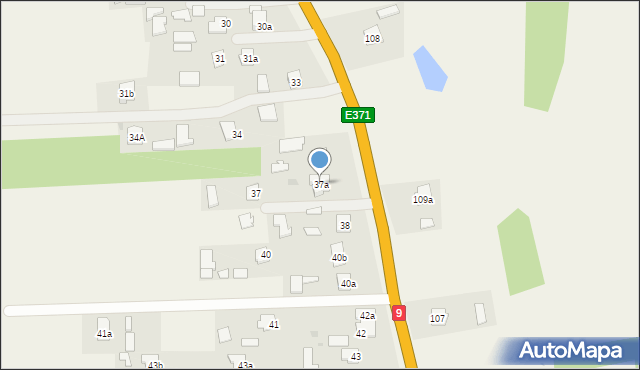 Hadykówka, Hadykówka, 37a, mapa Hadykówka