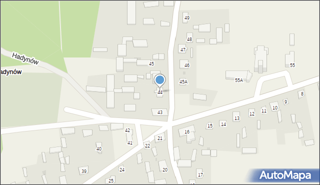 Hadynów, Hadynów, 44, mapa Hadynów