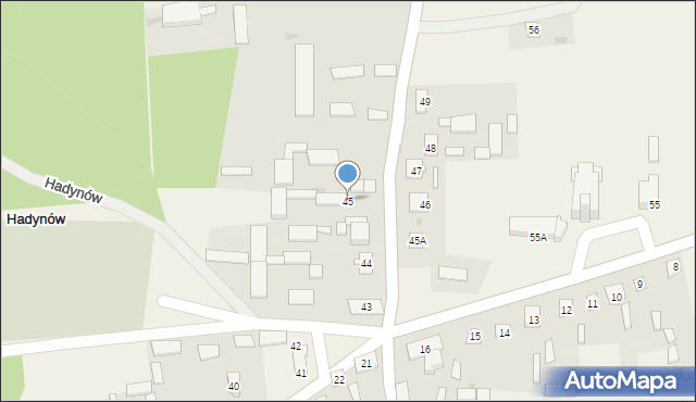 Hadynów, Hadynów, 45, mapa Hadynów
