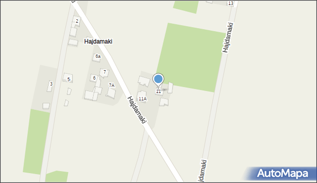 Hajdamaki, Hajdamaki, 11, mapa Hajdamaki