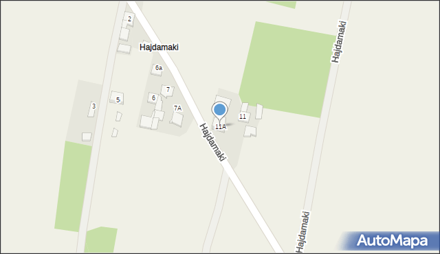 Hajdamaki, Hajdamaki, 11A, mapa Hajdamaki