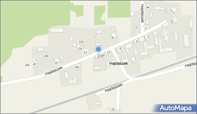 Hajdaszek, Hajdaszek, 12, mapa Hajdaszek