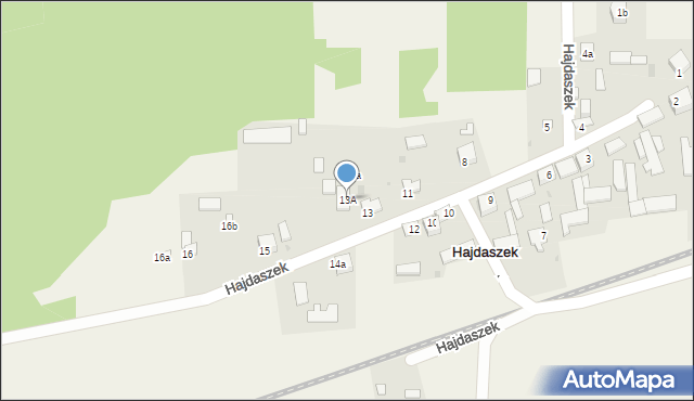 Hajdaszek, Hajdaszek, 13A, mapa Hajdaszek