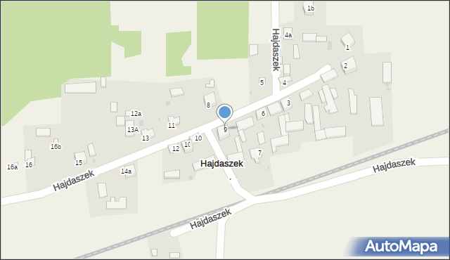 Hajdaszek, Hajdaszek, 9, mapa Hajdaszek