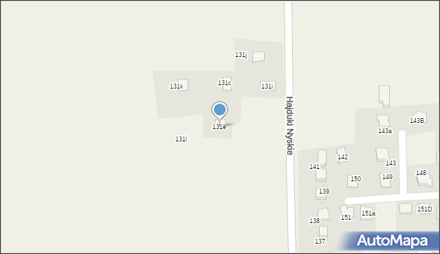 Hajduki Nyskie, Hajduki Nyskie, 131e, mapa Hajduki Nyskie