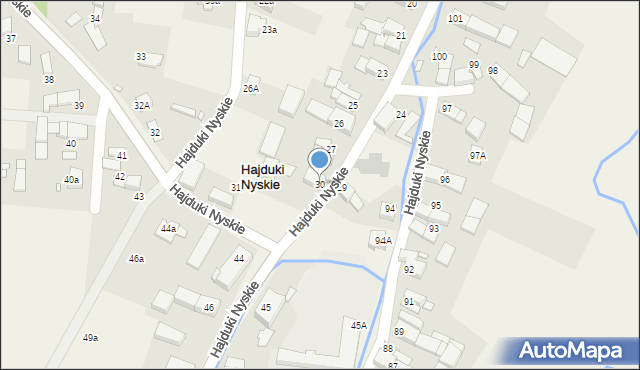Hajduki Nyskie, Hajduki Nyskie, 30, mapa Hajduki Nyskie