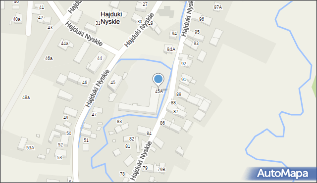 Hajduki Nyskie, Hajduki Nyskie, 45A, mapa Hajduki Nyskie