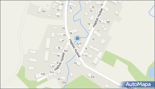 Hajduki Nyskie, Hajduki Nyskie, 73, mapa Hajduki Nyskie