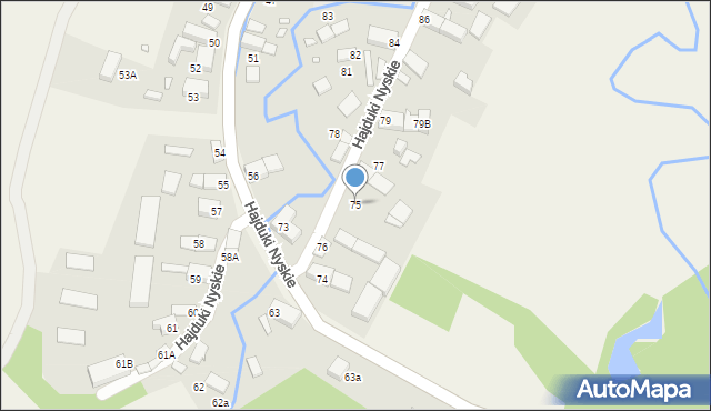 Hajduki Nyskie, Hajduki Nyskie, 75, mapa Hajduki Nyskie