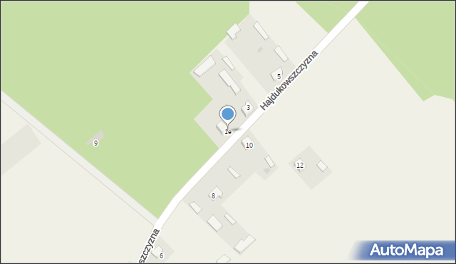 Hajdukowszczyzna, Hajdukowszczyzna, 1e, mapa Hajdukowszczyzna
