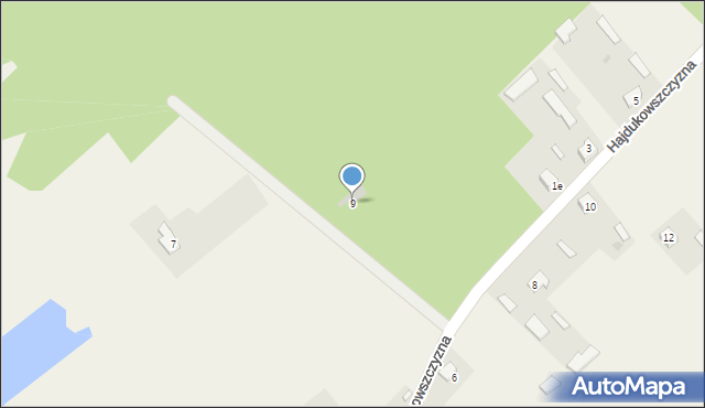 Hajdukowszczyzna, Hajdukowszczyzna, 9, mapa Hajdukowszczyzna