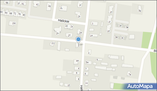 Halickie, Halickie, 2, mapa Halickie