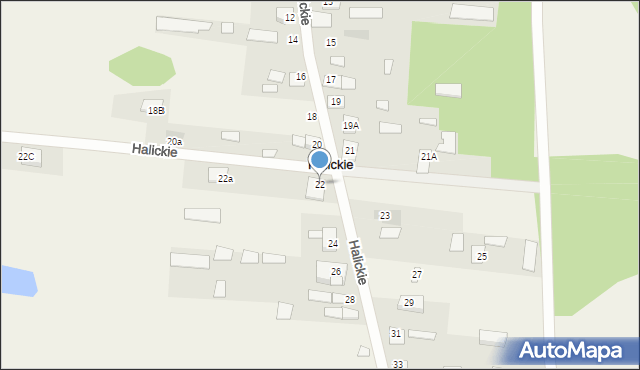 Halickie, Halickie, 22, mapa Halickie