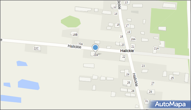 Halickie, Halickie, 22a, mapa Halickie