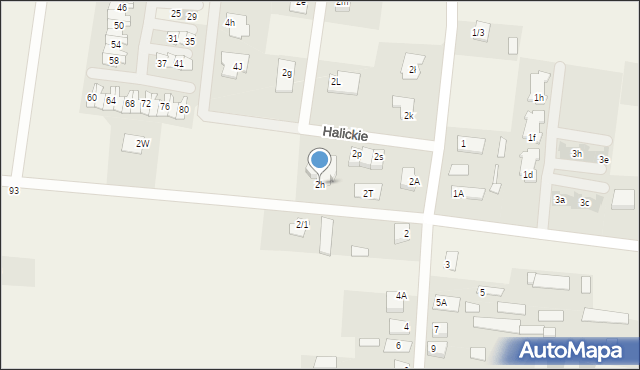 Halickie, Halickie, 2h, mapa Halickie