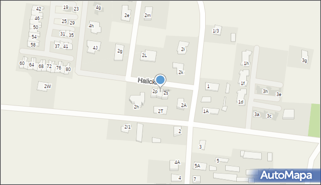 Halickie, Halickie, 2r, mapa Halickie