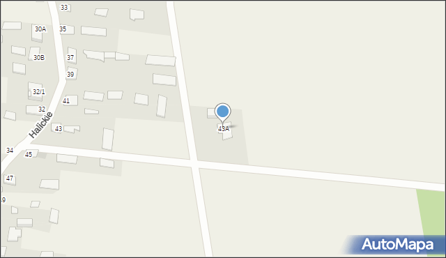 Halickie, Halickie, 43A, mapa Halickie