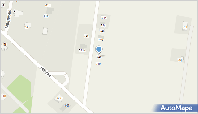Halickie, Halickie, 74c, mapa Halickie