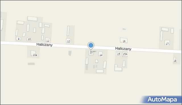 Haliczany, Haliczany, 13, mapa Haliczany