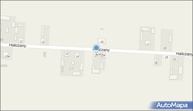 Haliczany, Haliczany, 15, mapa Haliczany