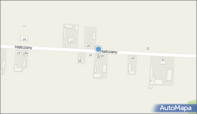 Haliczany, Haliczany, 21, mapa Haliczany