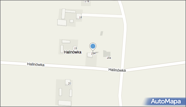 Halinówka, Halinówka, 19A, mapa Halinówka