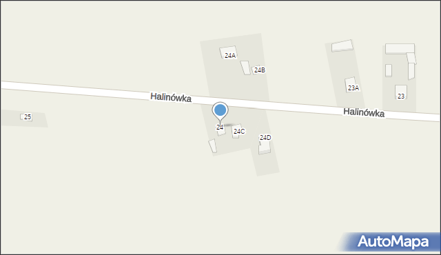 Halinówka, Halinówka, 24, mapa Halinówka