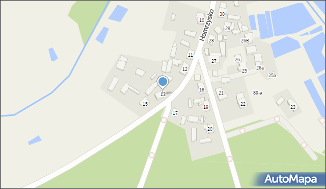 Hamrzysko, Hamrzysko, 13, mapa Hamrzysko