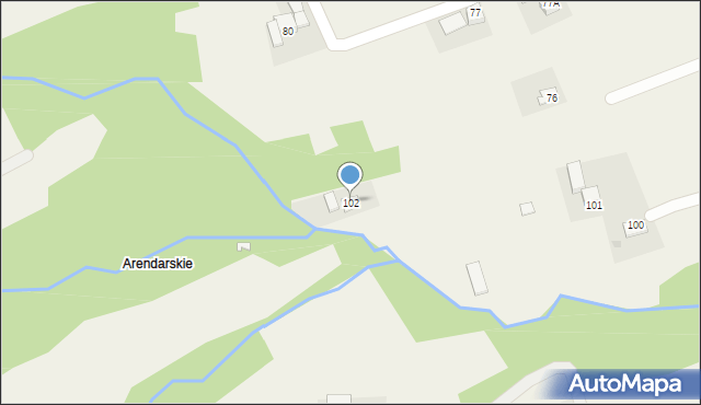 Handzlówka, Handzlówka, 102, mapa Handzlówka