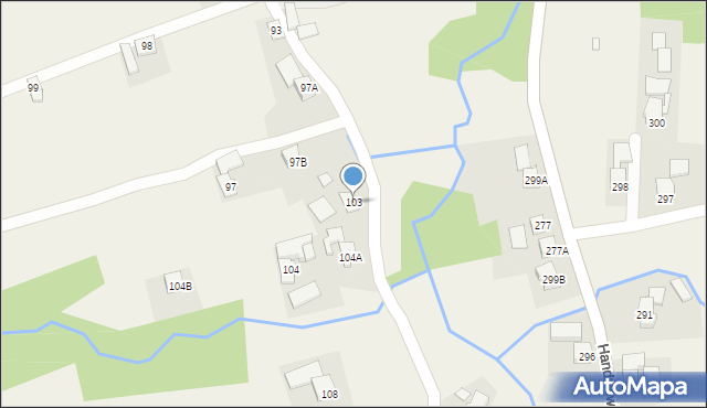 Handzlówka, Handzlówka, 103, mapa Handzlówka