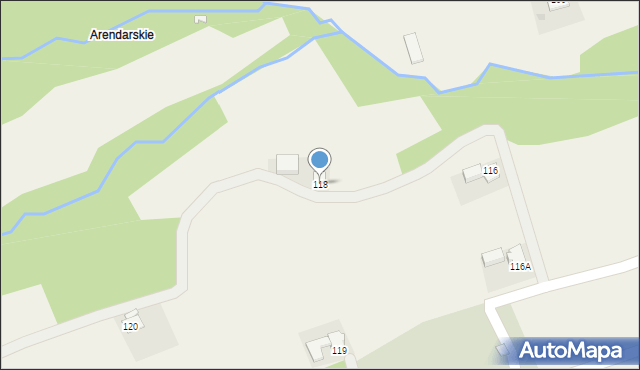 Handzlówka, Handzlówka, 118, mapa Handzlówka